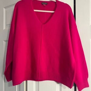 Vince Camuto Fuchsia V-Neck Sweater